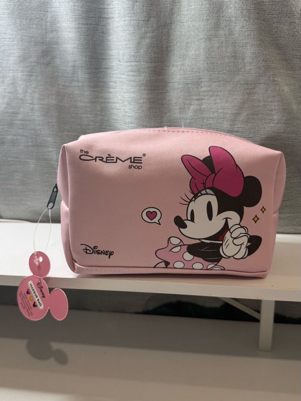 The Crème Shop x Disney Minnie & Micky Mouse Pink Cosmetic Pouch